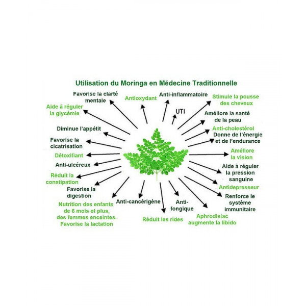 60 Gélules à la Poudre de Moringa BIO - Nigelle Source - 40 gr