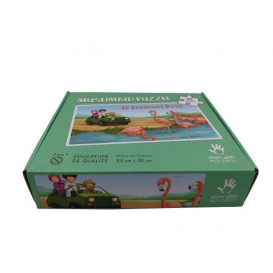 Puzzle Grand Format - le Flamant Rose - 48 Pièces - Muslim Kid - 3 ans+ 