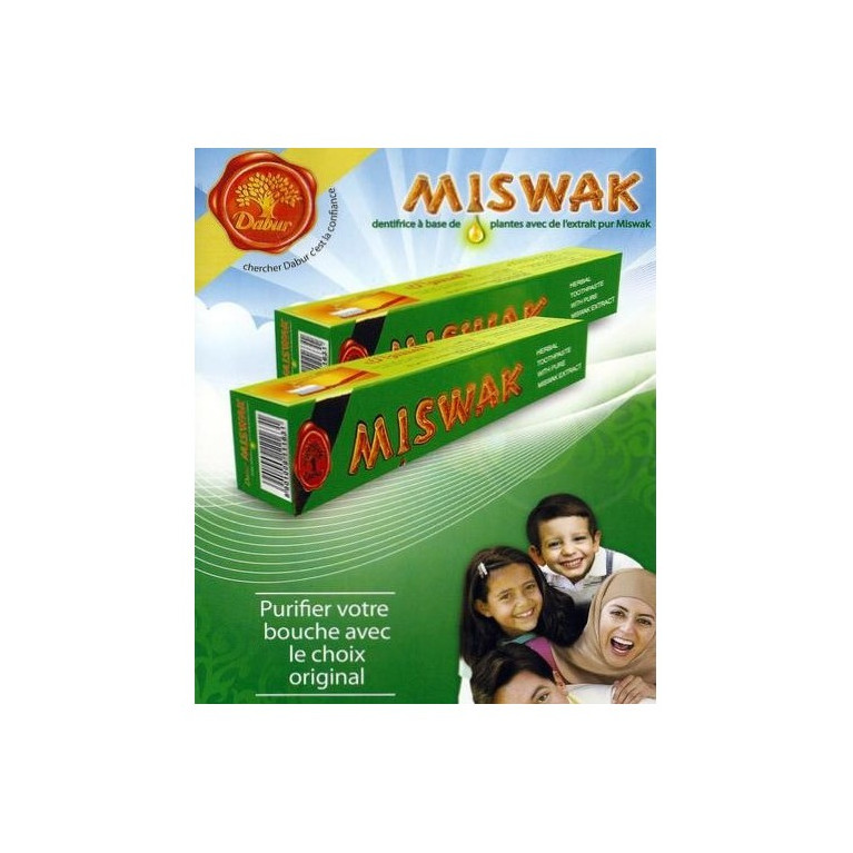 Dentifrice MISWAK 120g + 50g gratuit - Laboratoire Dabur