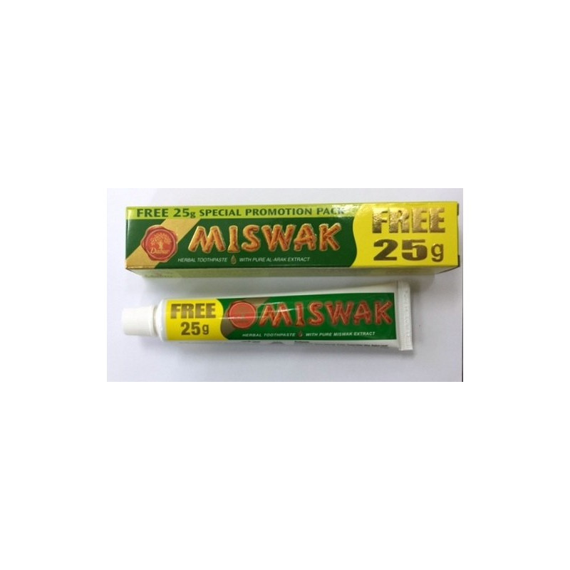 Dentifrice Herbal Miswak - 50gr + 25gr Gratuit - Laboratoire Dabur