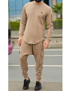 Ensemble Sarouel et Sweat Beige, Survêtement Qaba'il : Sniper