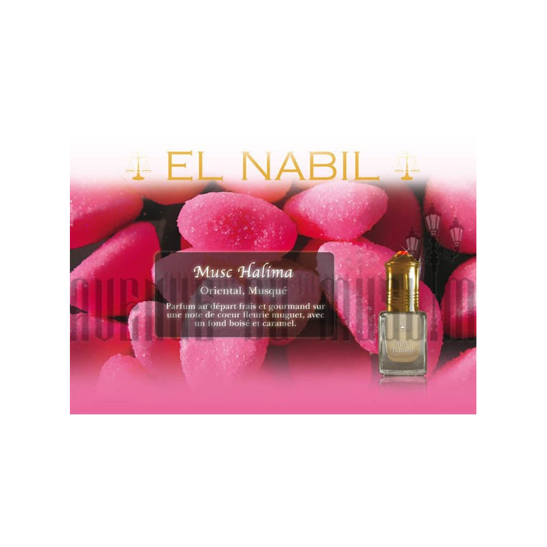 Musc Halima  - Parfum : Mixte - Extrait de Parfum Sans Alcool - El Nabil - 5 ml 