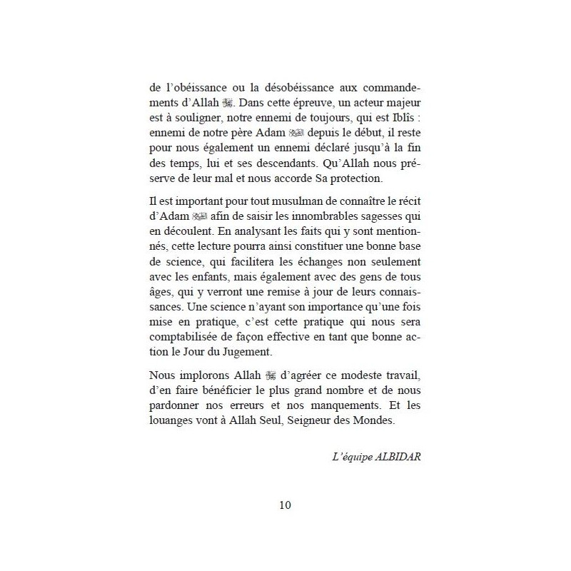 Adam, le Père de l’Humanité (Édition BILINGUE) - Edition Al Bidar