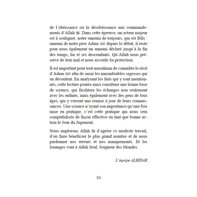 Adam, le Père de l’Humanité (Édition BILINGUE) - Edition Al Bidar