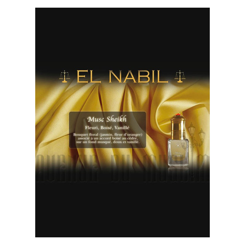 Musc Sheikh - Parfum : Homme - Extrait de Parfum Sans Alcool - El Nabil - 5 ml