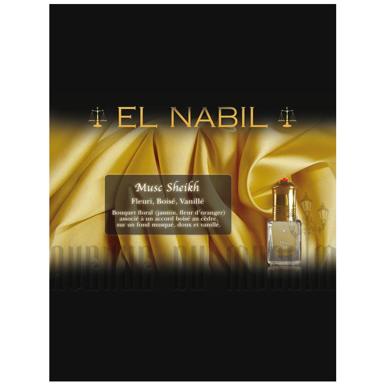 Musc Sheikh - Parfum : Homme - Extrait de Parfum Sans Alcool - El Nabil - 5 ml 