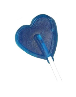 Grande Sucette Coeur Bleu - Framboise - Bonbon Halal