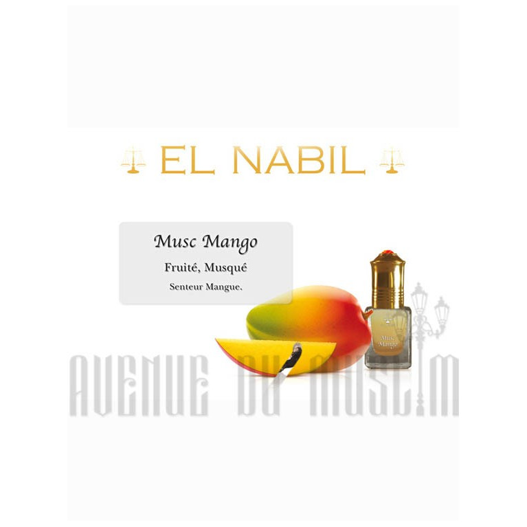 Musc Mango 5 ml - Saudi Perfumes - Sans Alcool - El Nabil