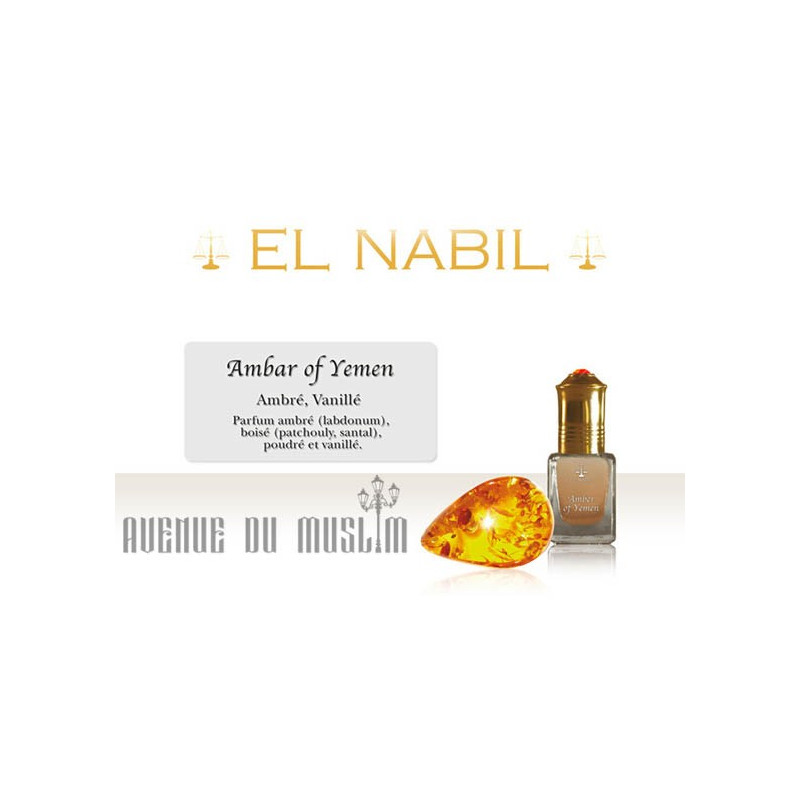 AMBER OF YEMEN 5 ml - Saudi Perfumes - Sans Alcool - El Nabil