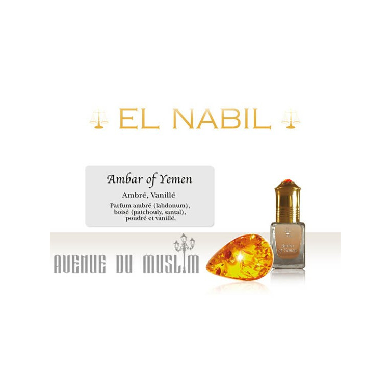 AMBER OF YEMEN 5 ml - Saudi Perfumes - Sans Alcool - El Nabil