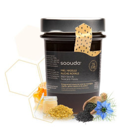 Miel de Montagne à la Nigelle et Gelée Royale - Saouda 250 gr