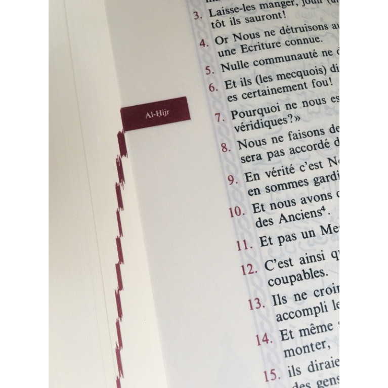 Le Noble Coran Rose Clair Doré - Edition de Luxe Couverture Daim - Index des Sourates - Français-Arabe - Orientica