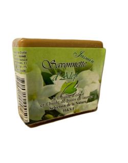 Savonnette d'Alep - Jasmin - Huile d'Olive et Huile de Baies de Laurier - 100 gr