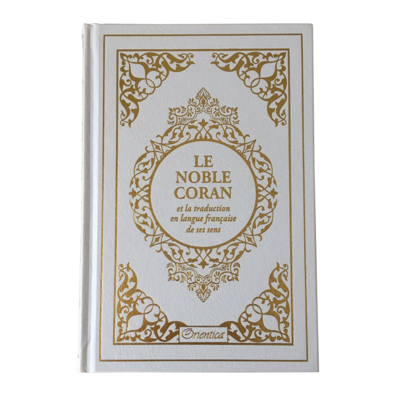 Le Noble Coran Bleu Foncé Doré - Edition de Luxe Couverture Daim - Index des Sourates - Français-Arabe - Orientica