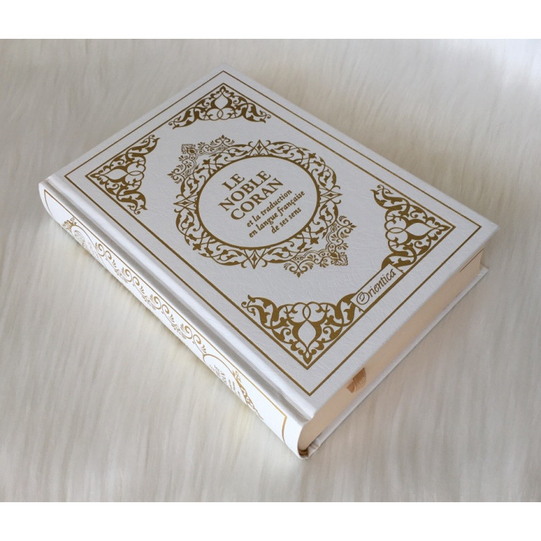 Le Noble Coran Bleu Foncé Doré - Edition de Luxe Couverture Daim - Index des Sourates - Français-Arabe - Orientica