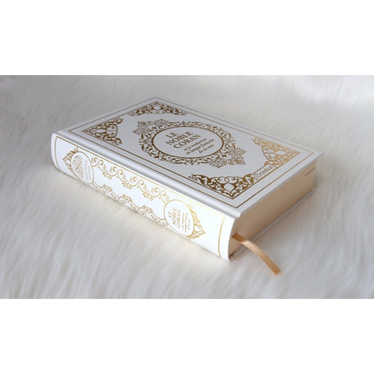 Le Noble Coran Bleu Foncé Doré - Edition de Luxe Couverture Daim - Index des Sourates - Français-Arabe - Orientica