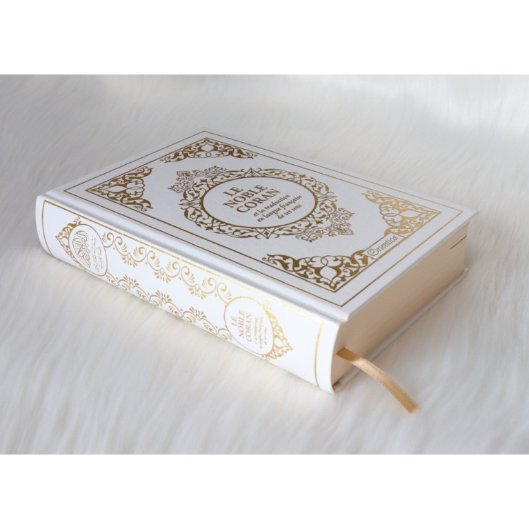 Le Noble Coran Bleu Foncé Doré - Edition de Luxe Couverture Daim - Index des Sourates - Français-Arabe - Orientica