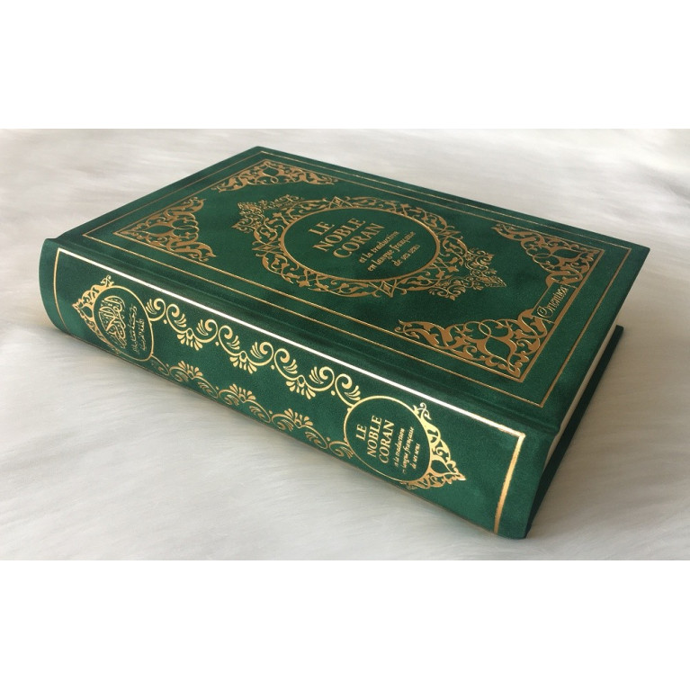 Le Noble Coran Vert Doré - Edition de Luxe Couverture Daim - Index des Sourates - Français-Arabe - Orientica