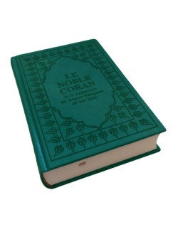 Le Saint Coran - Arabe et Français - Couverture Vert Foncé - Haute Gamme 15 x 22 cm - Simili-Daim