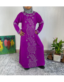 Abaya Fille Dubai Enfant - Fushia