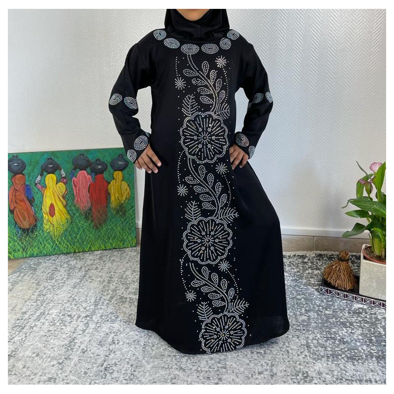 Abaya Fille Dubai Enfant - Noir Abaya Fille Dubai Enfant - Noir