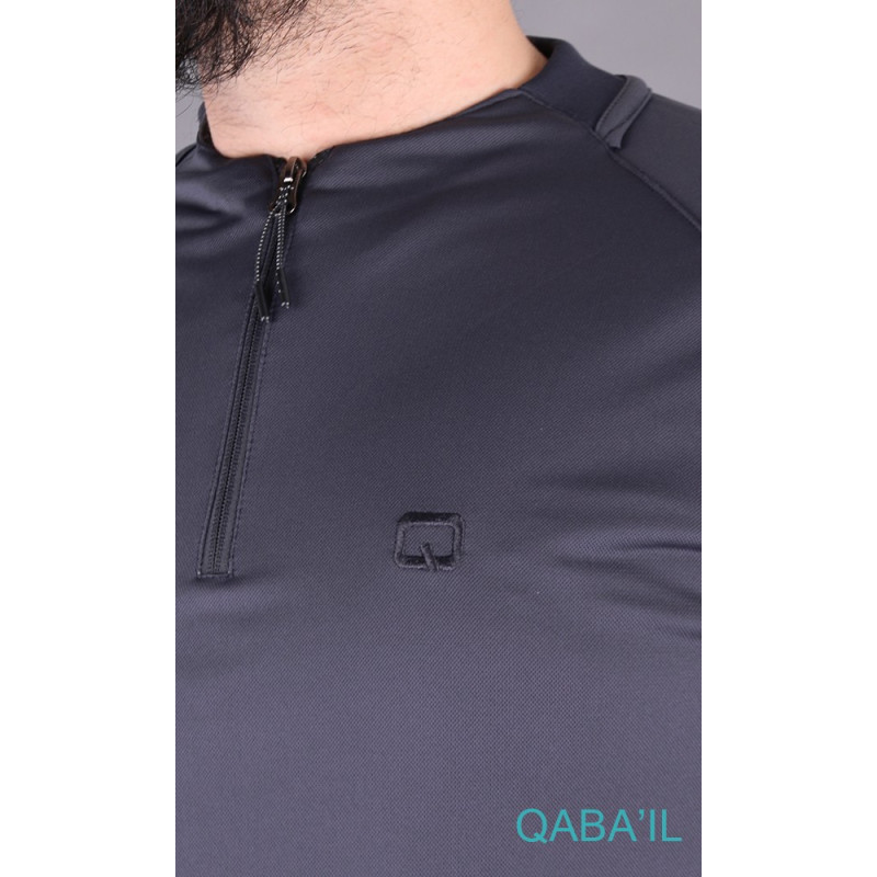 Qamis Long Longline - Noir - Qaba'il