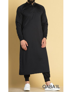 Qamis Long Longline - Noir - Qaba'il