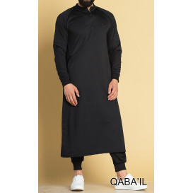 Qamis Long Longline - Noir - Qaba'il