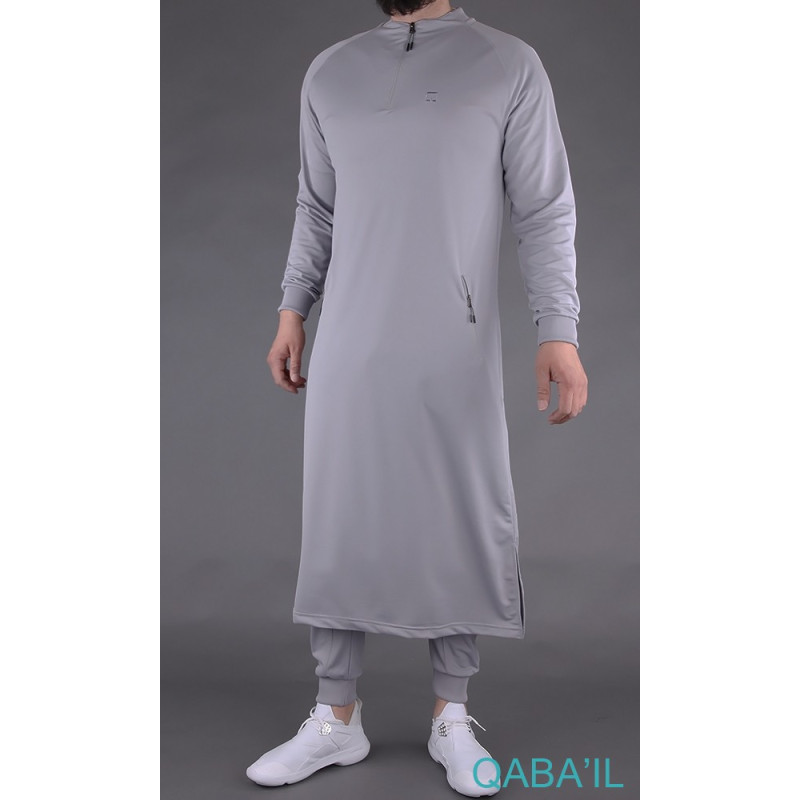 Qamis Long Longline - Noir - Qaba'il