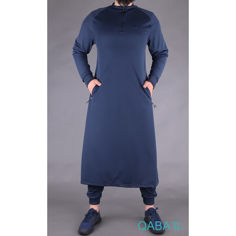 Qamis Long Longline - Noir - Qaba'il