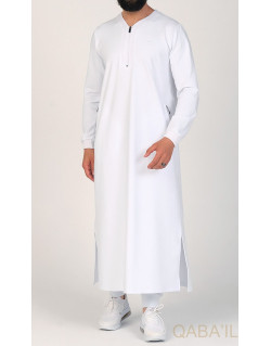 Qamis Long - Blanc - Qaba'il : Jersey