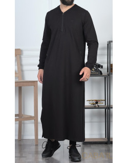 Qamis Long - Noir - Qaba'il : Jersey