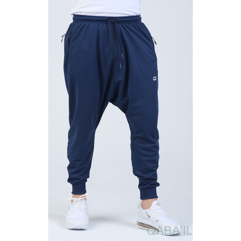 Sarouel Jogging - Tissu Léger - Coupe Semi Droite - Bleu Nuit Qaba'il : Sarouel Léger CSD Sarouel Jogging - Tissu Léger - Coupe Semi Droite - Bleu Nuit Qaba'il : Sarouel Léger CSD