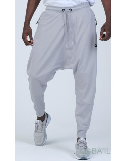 Sarouel Jogging - Tissu Léger - Coupe Semi Droite - Gris Clair Qaba'il : Sarouel Léger CSD
