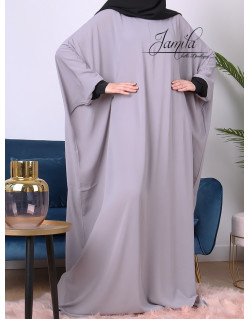 Abaya Papillon - Noir - Microfibre Léger - Jamila