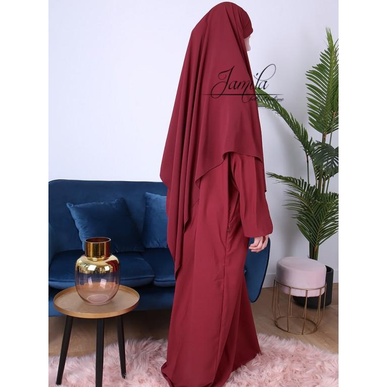  Khimar - Bordeaux - Microfibre Léger - Jamila