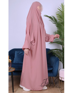 JIlbab 1 Pièce - Vieux Rose - Microfibre Léger - Jamila