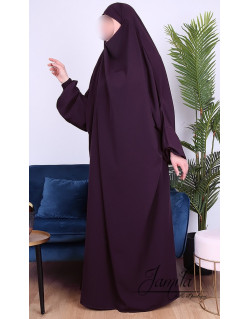 JIlbab 1 Pièce - Prune - Microfibre Léger - Jamila