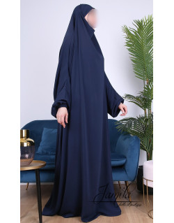 JIlbab 1 Pièce - Bleu Nuit - Microfibre Léger - Jamila JIlbab 1 Pièce - Bleu Nuit - Microfibre Léger - Jamila