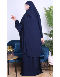 JIlbab 2 Pièces - Bleu Nuit - Microfibre Léger - Jamila JIlbab 2 Pièces - Bleu Nuit - Microfibre Léger - Jamila