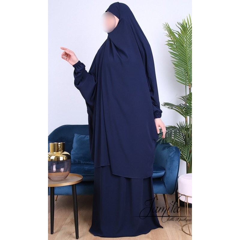 JIlbab 1 Pièce - Bordeaux- Microfibre Léger - Jamila