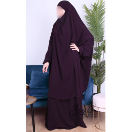 JIlbab 2 Pièces - Prune - Microfibre Léger - Jamila