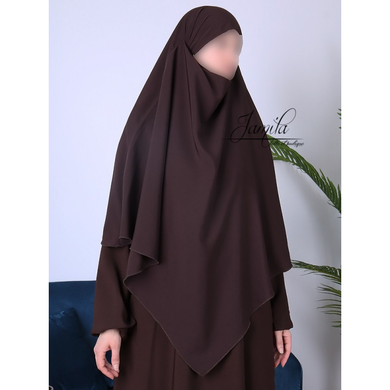  Khimar - Chocolat - Microfibre Léger - Jamila - 293K1M