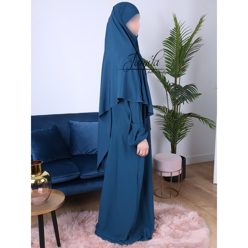 Abaya Papillon - Camel Foncé - Microfibre Léger - Jamila