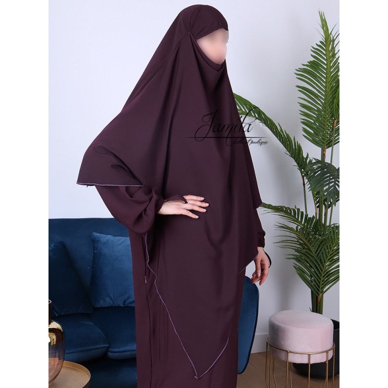 Abaya Papillon - Camel Foncé - Microfibre Léger - Jamila