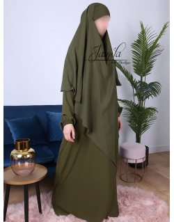 Abaya Papillon - Camel Foncé - Microfibre Léger - Jamila
