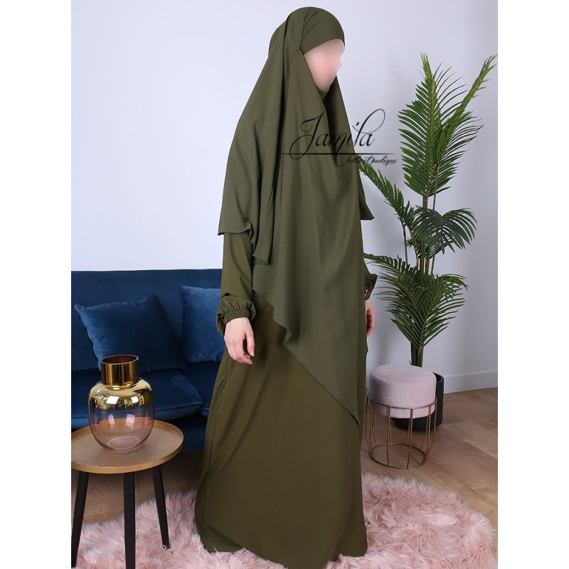 Abaya Papillon - Camel Foncé - Microfibre Léger - Jamila