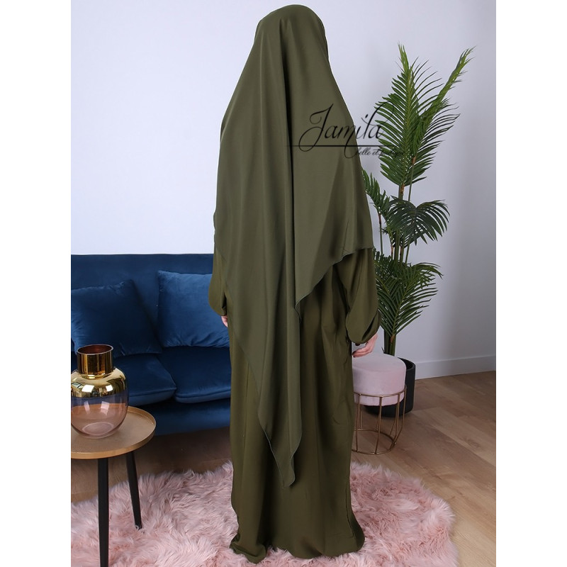 Abaya Papillon - Camel Foncé - Microfibre Léger - Jamila