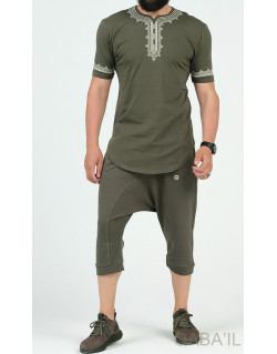 T-Shirt Etniz Beige - Qaba'il : manches courtes