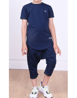 Ensemble Nautik Kid - Indigo - Sarouel + T-Shirt de 3 à 16 ans - Qaba'il